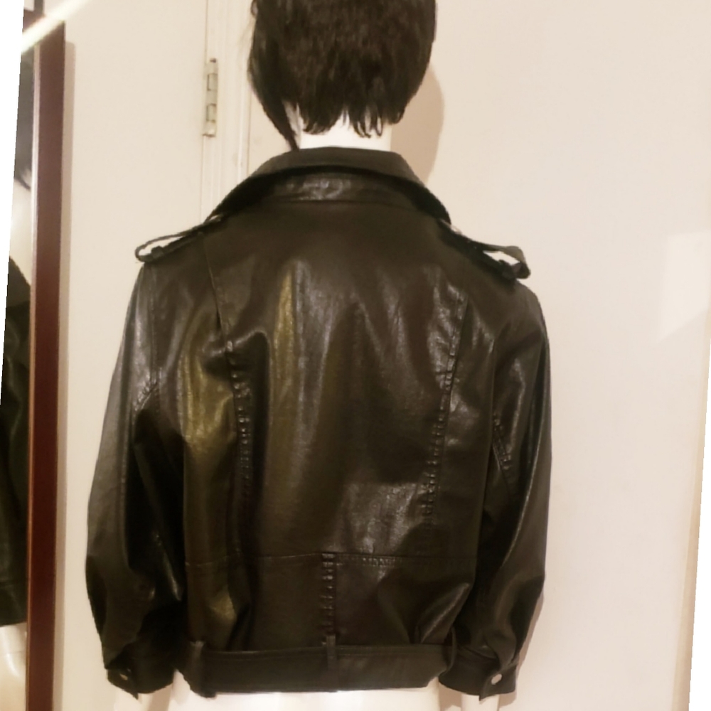 Evenuel Black Moto Jacket size L - Picture 2 of 5